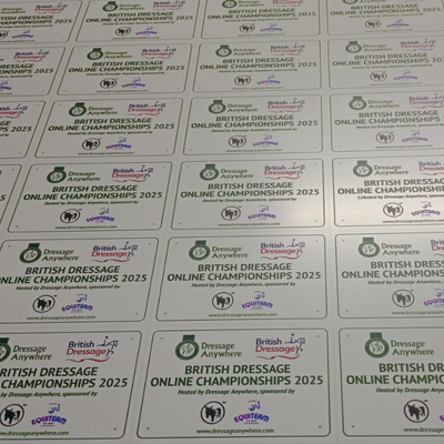 A plate of stable plaques just printed