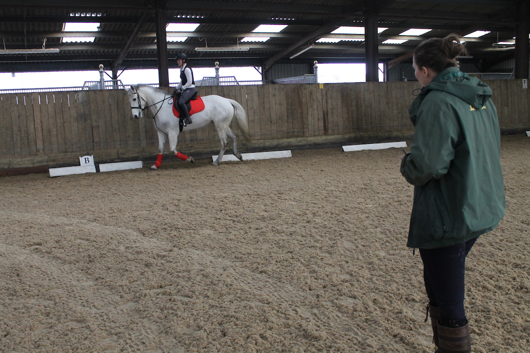 Karen Stocker and Florence with instructor