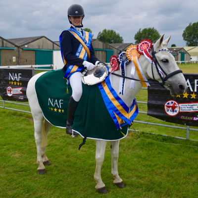 Gracie and Danny winning two national titles at the Riding Club Champs