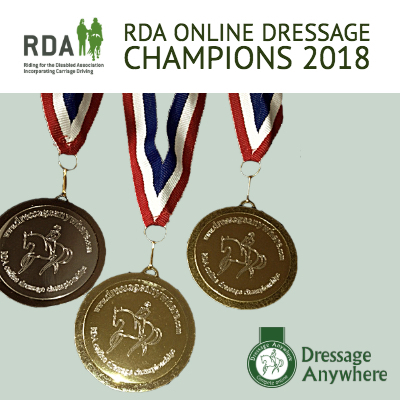 RDA online dressage medals